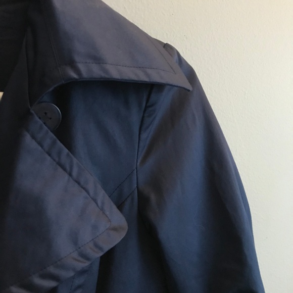 ☔️HP☔️ Bebe Navy Blue Trench Coat - Picture 4 of 8